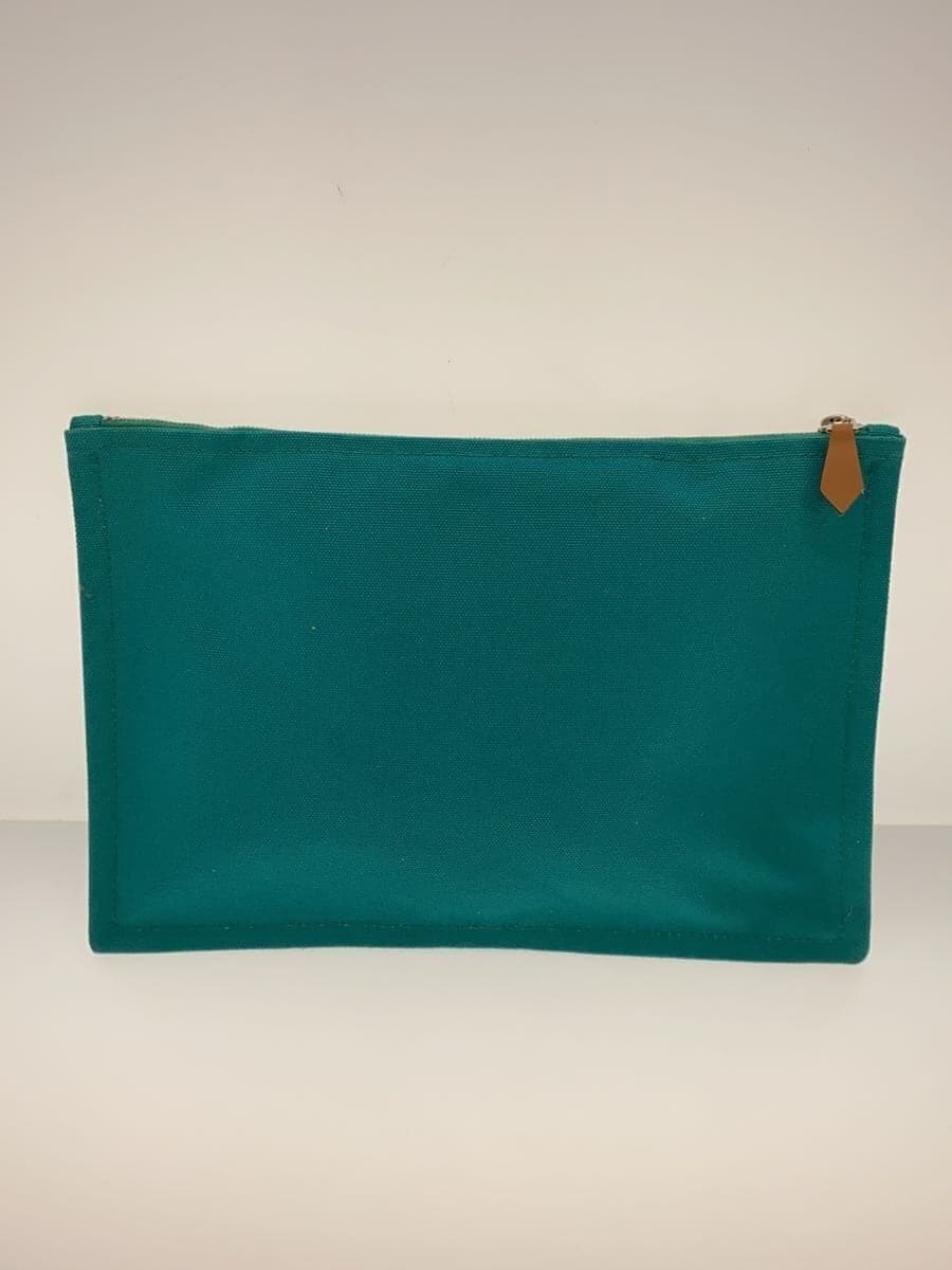 HERMES Pouch Canvas GRN Yaching 3