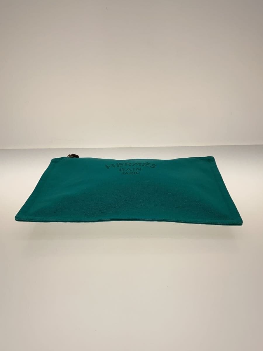 HERMES Pouch Canvas GRN Yaching 4