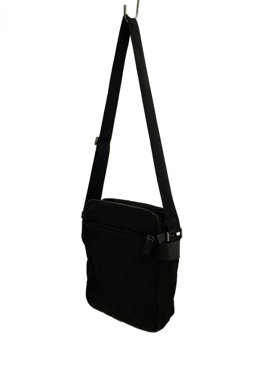 PRADA Shoulder Bag Nylon BLK Tessuto Wear Soil Fade 2