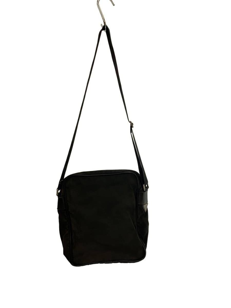 PRADA Shoulder Bag Nylon BLK Tessuto Wear Soil Fade 3