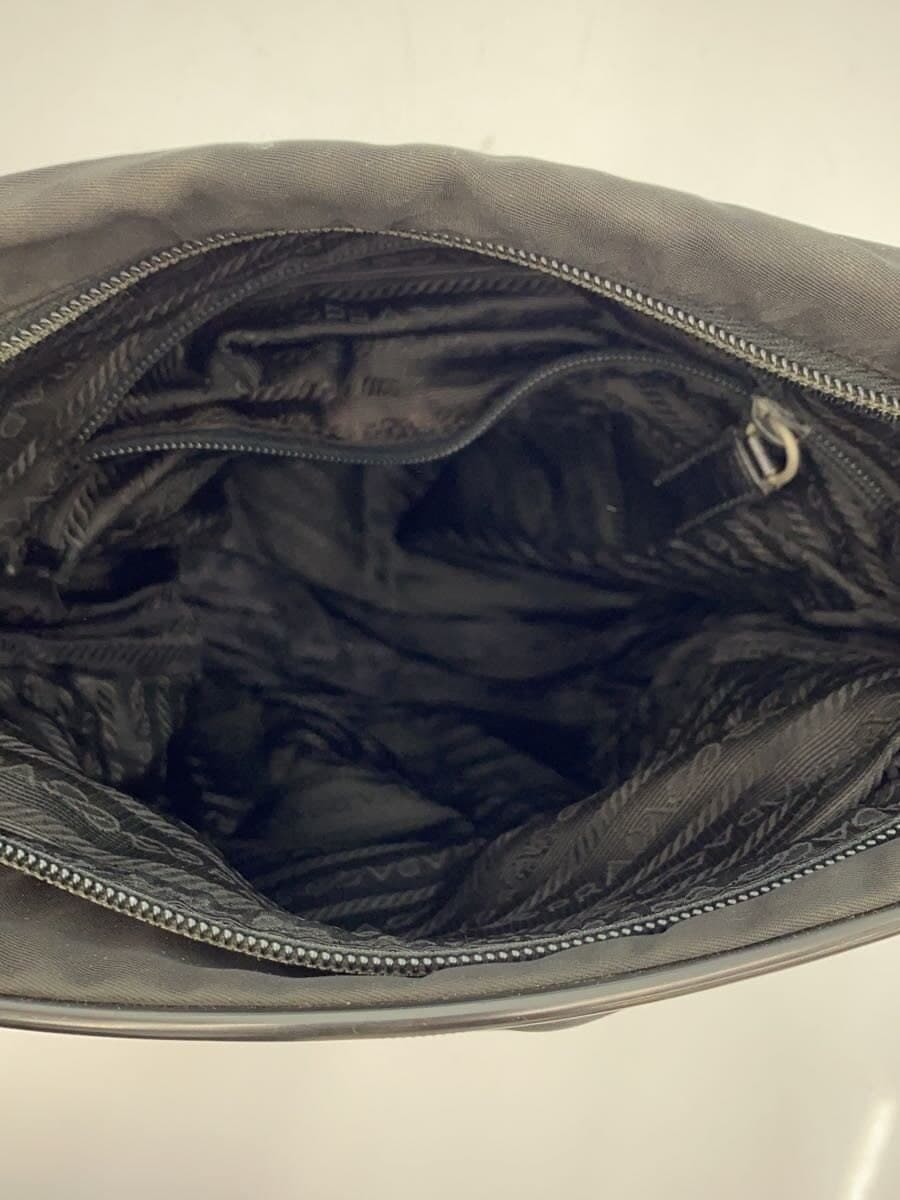 PRADA Shoulder Bag Nylon BLK Tessuto Wear Soil Fade 6