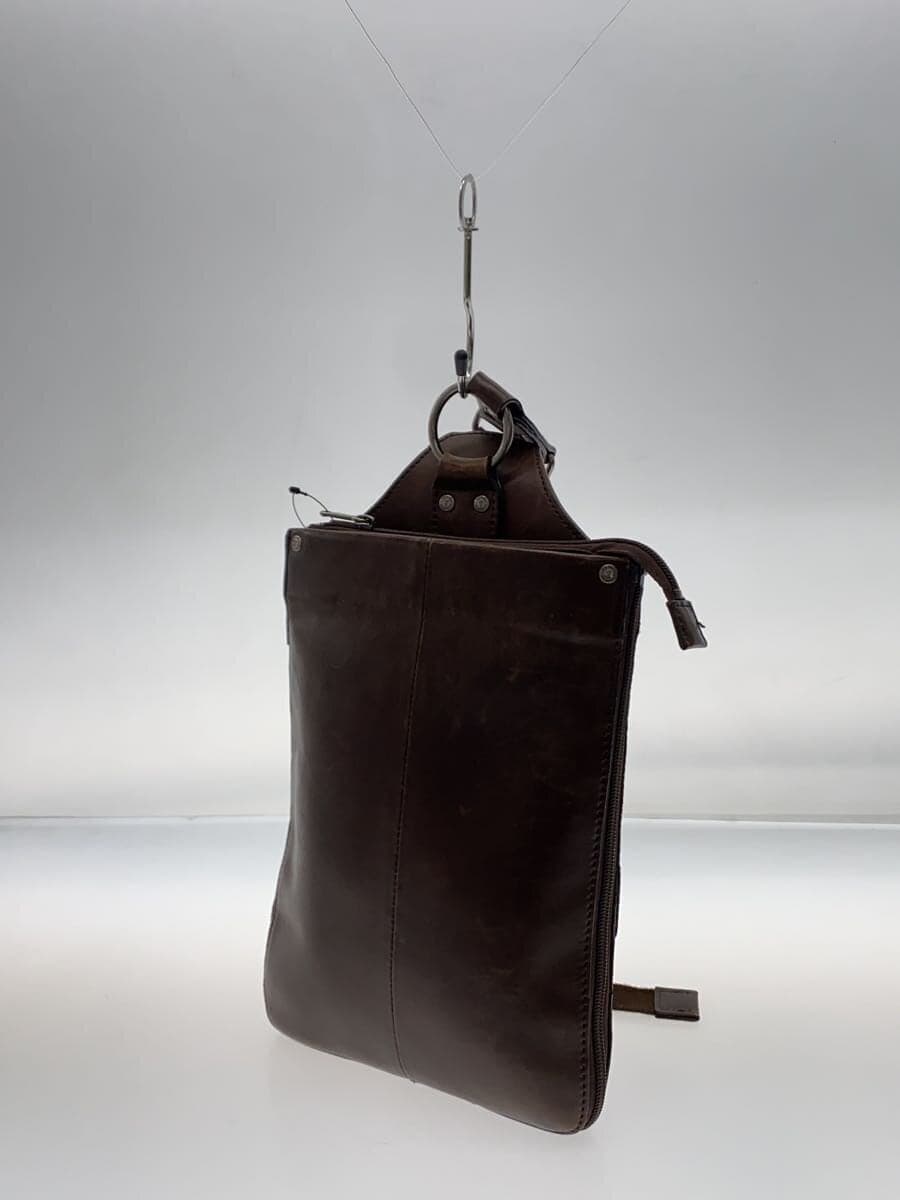 L.E.D.BITES Shoulder Bag Leather BRW Scratches and scuffs present 2