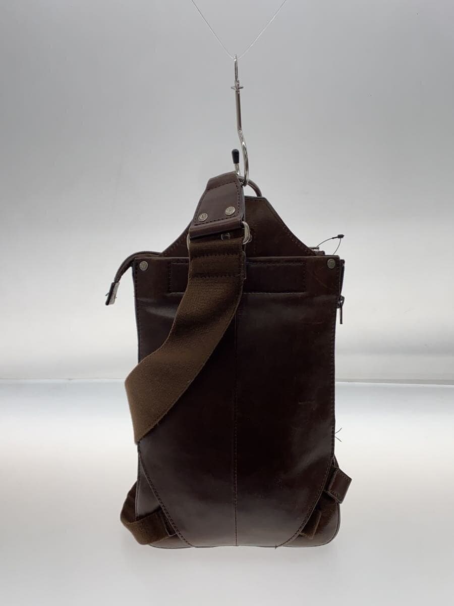 L.E.D.BITES Shoulder Bag Leather BRW Scratches and scuffs present 3