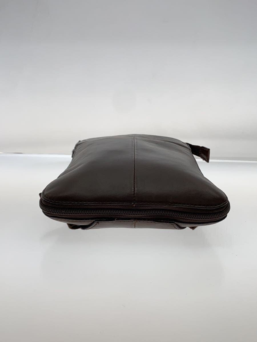 L.E.D.BITES Shoulder Bag Leather BRW Scratches and scuffs present 4