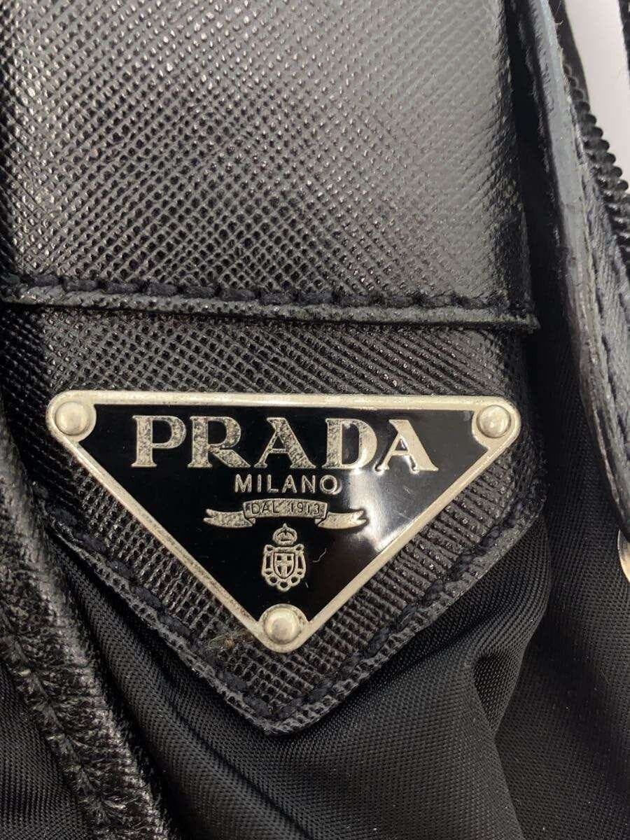 PRADA Nylon Shoulder Bag Nylon BLK Solid 5