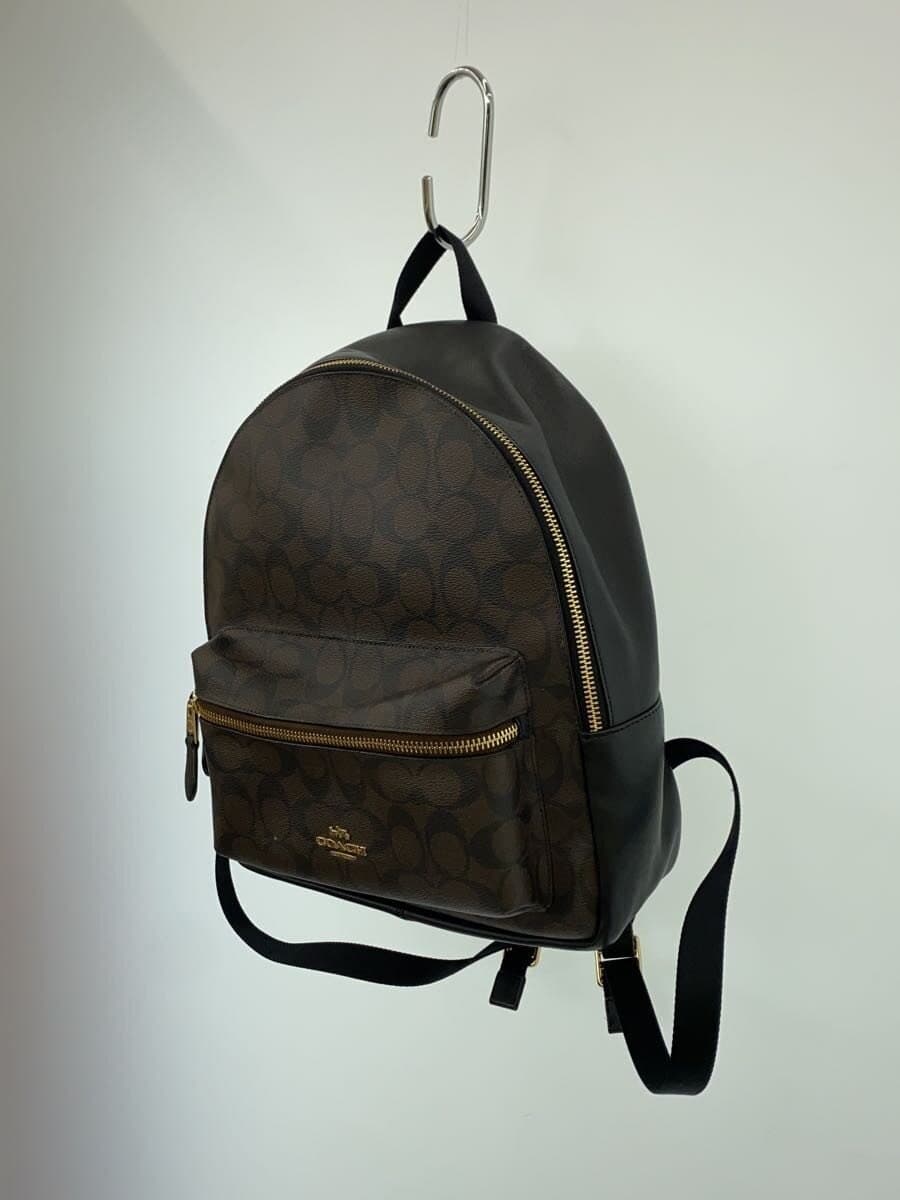COACH Medium Charlie Backpack_Signature PVC BRW F32200 2
