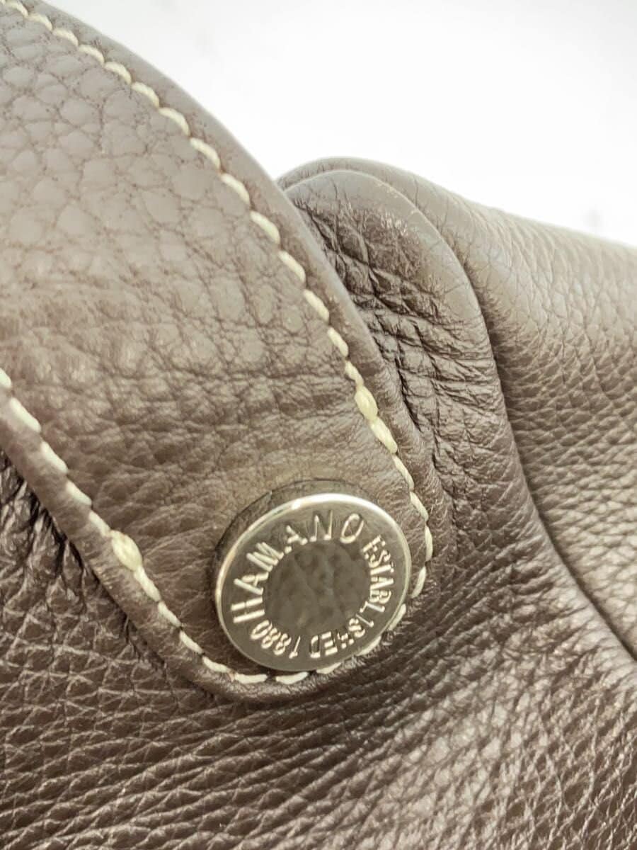 HAMANO Handbag Leather BRW 6