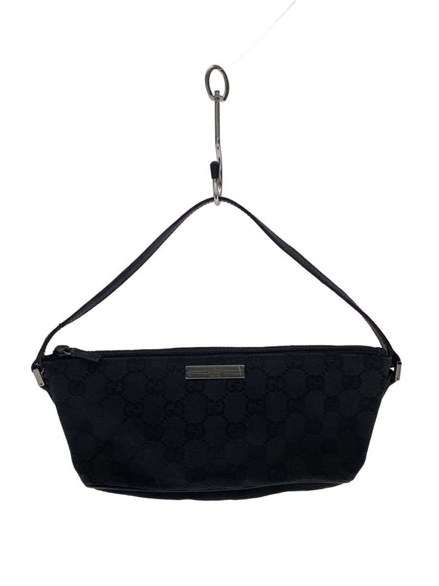 GUCCI Accessory Pouch_GG Denim Denim BLK Corner Wear Misshapen
