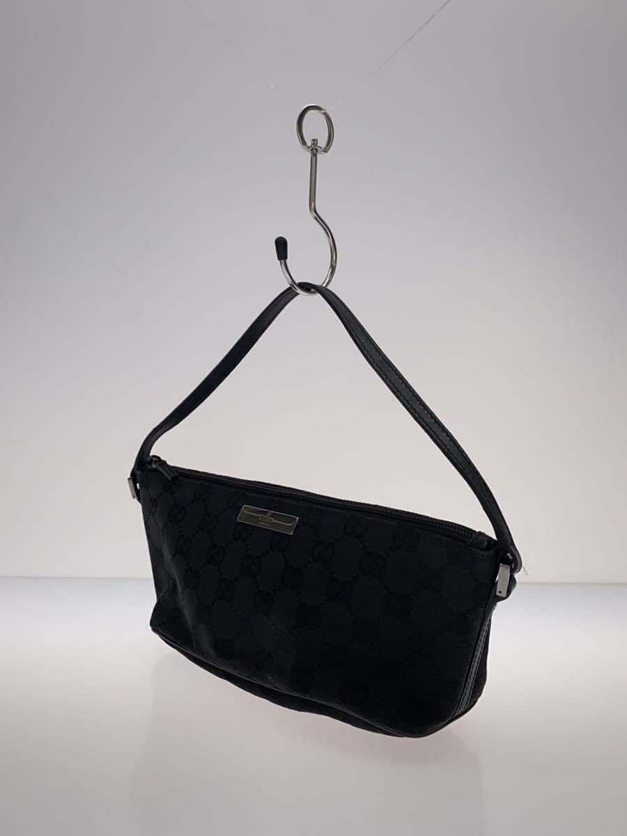 GUCCI Accessory Pouch_GG Denim Denim BLK Corner Wear Misshapen 2