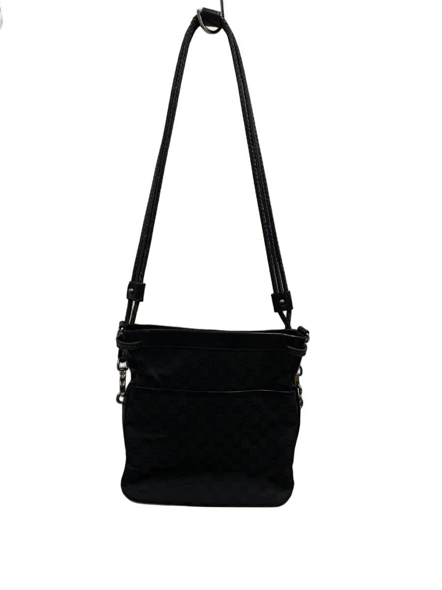 GUCCI shoulder bag canvas black all-over pattern