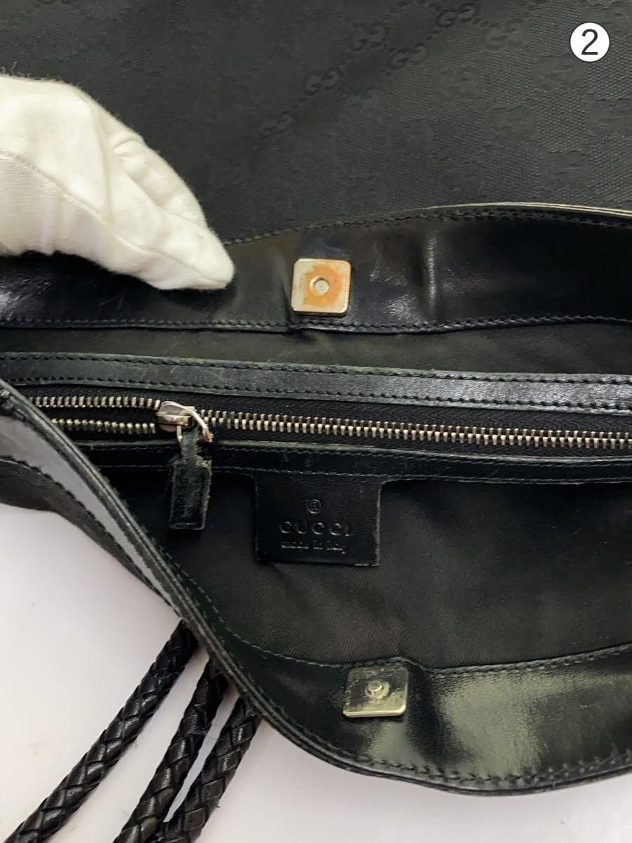 GUCCI shoulder bag canvas black all-over pattern 5