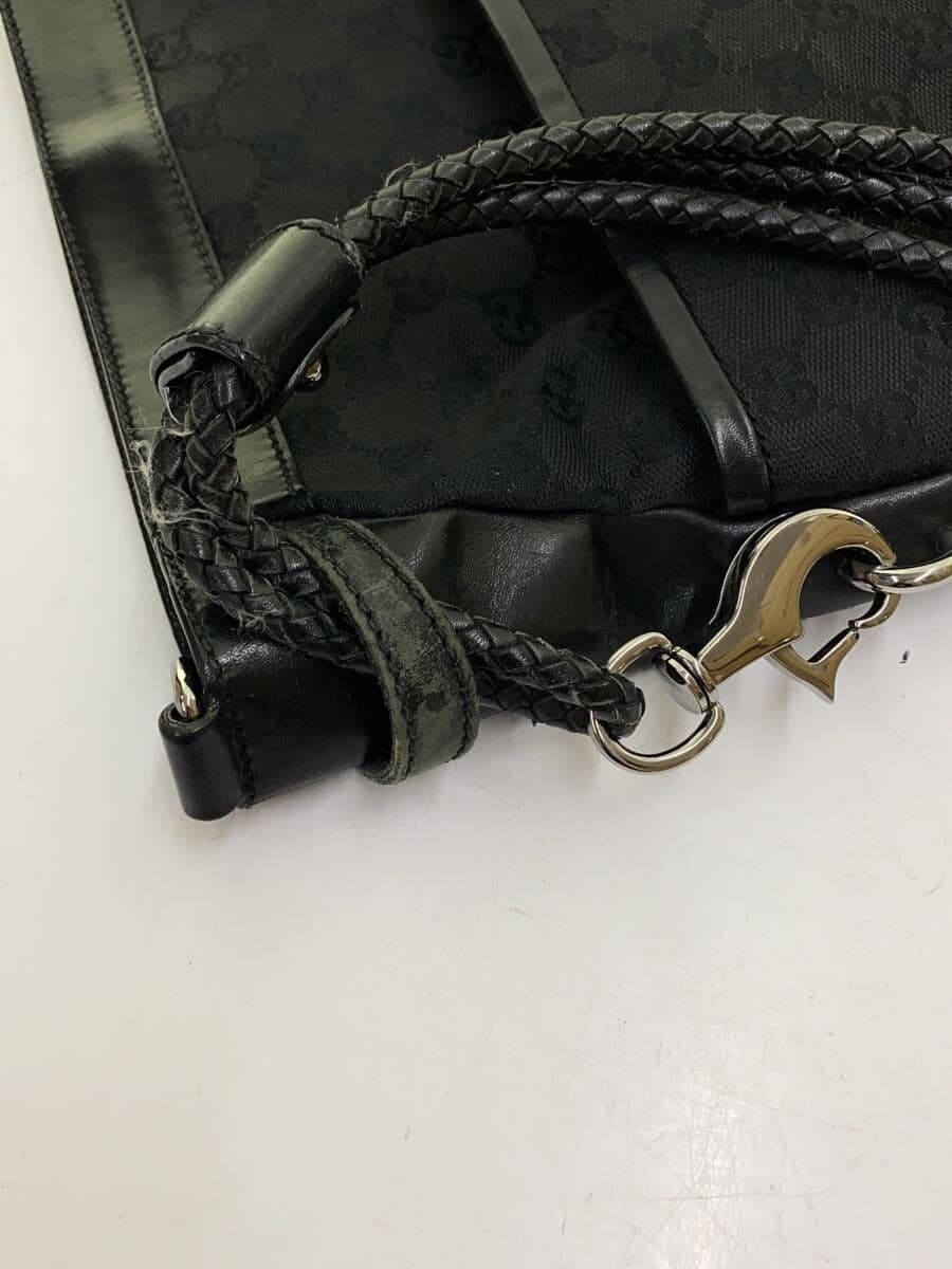 GUCCI shoulder bag canvas black all-over pattern 6