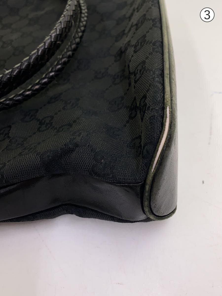GUCCI shoulder bag canvas black all-over pattern 8