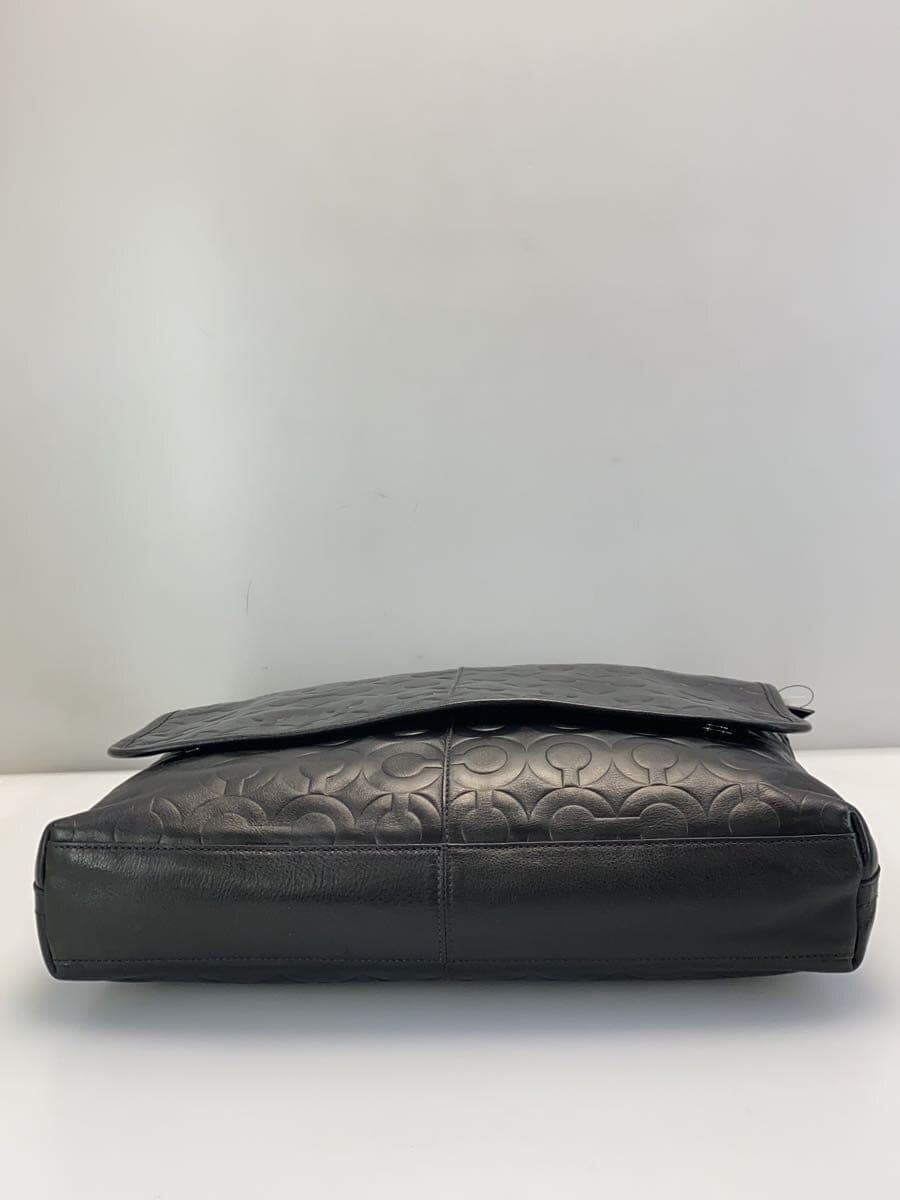 COACH Shoulder Bag Leather BLK 70250 4