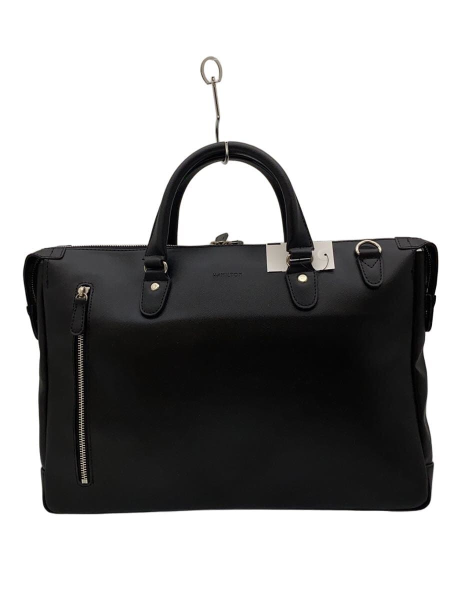 HAMILTON Briefcase Leather Black 20-9
