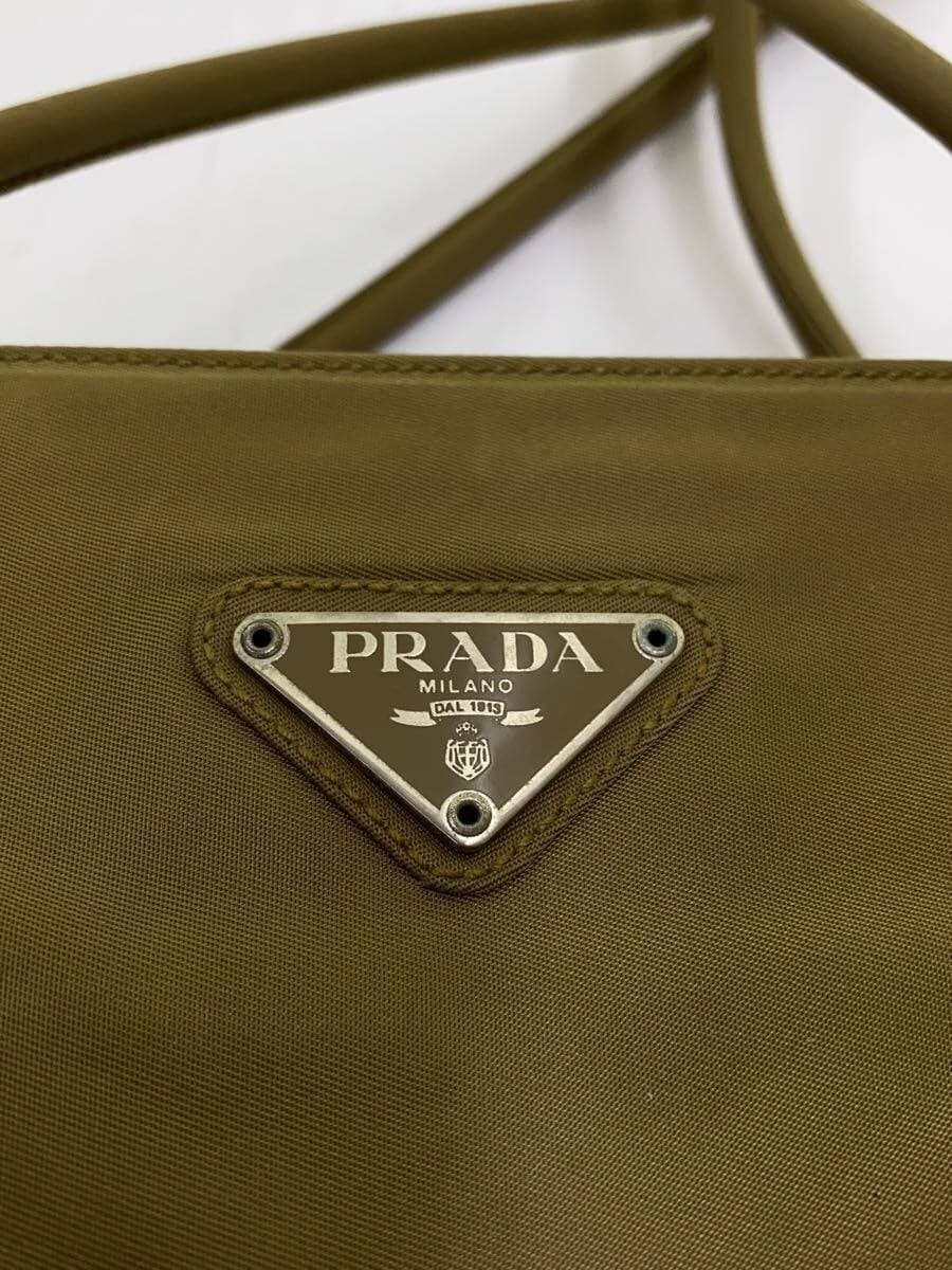 PRADA handbag nylon KHK 5