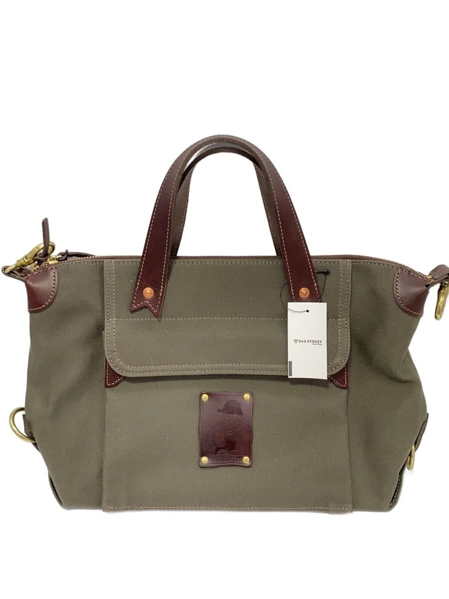 BEER BELLY Double Flap Shoulder Bag Cotton KHK