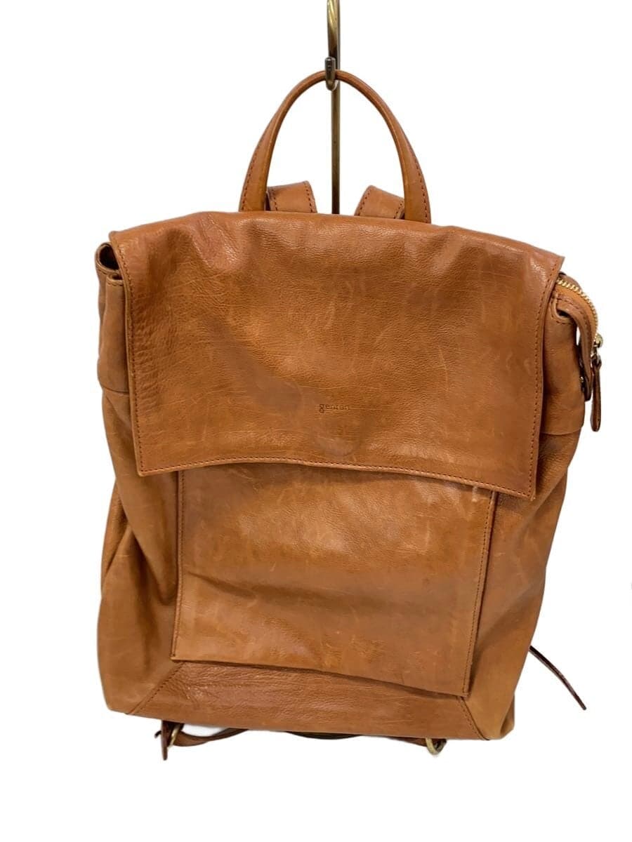 GENTEN Backpack Leather BRW Solid