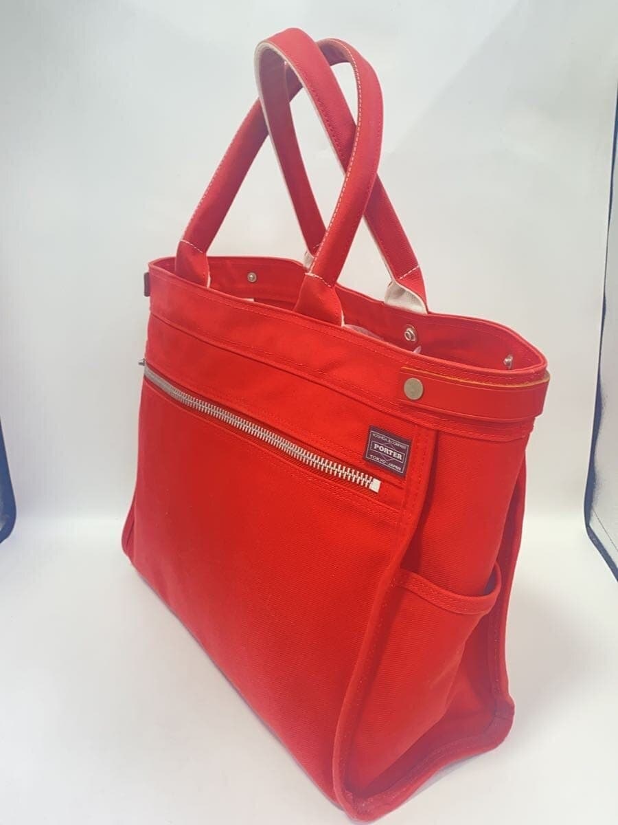 PORTER Tote Bag Canvas RED Solid 2