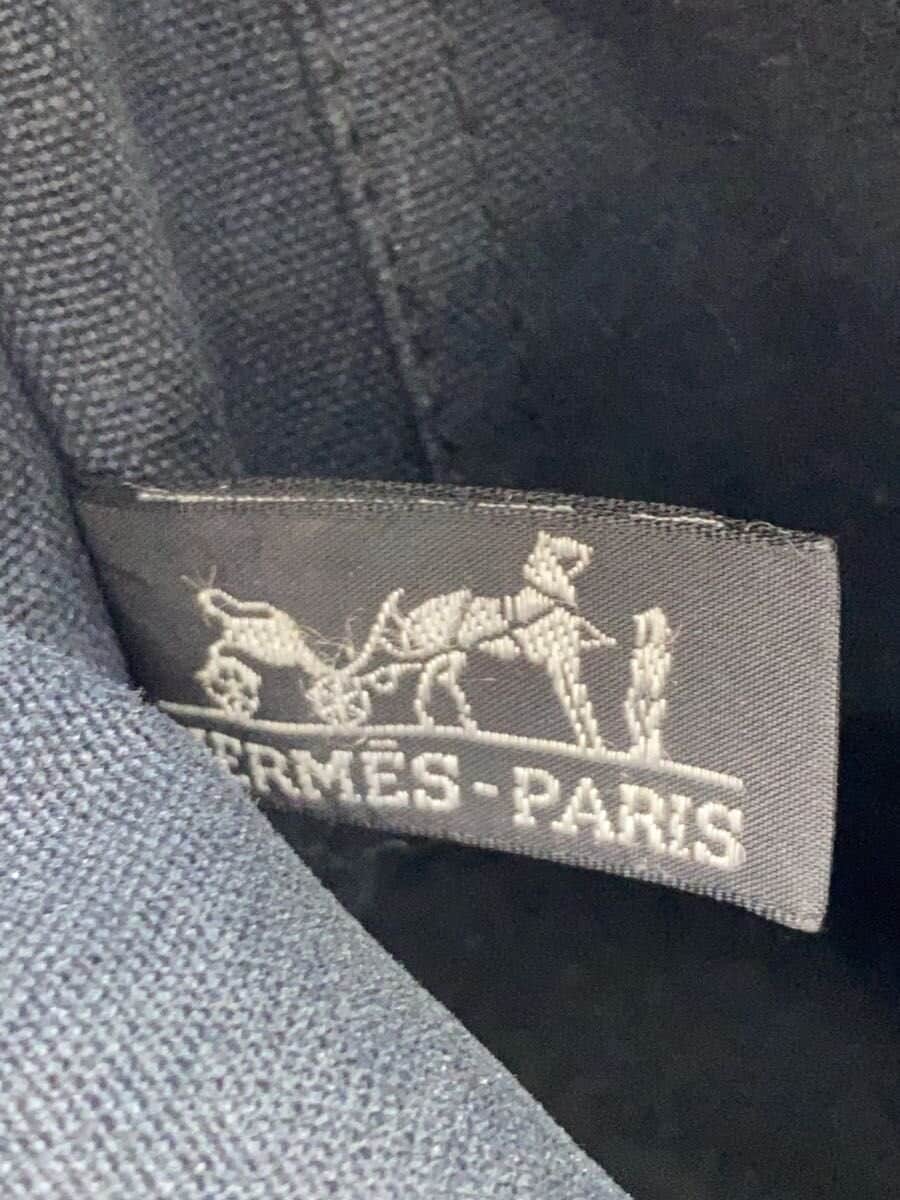 HERMES tote bag cotton BLK plain 5