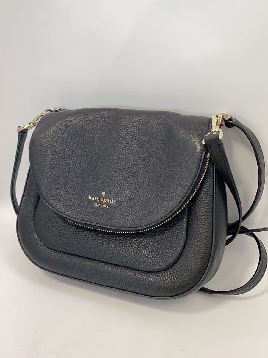 Kate Spade New York shoulder bag leather black plain 2