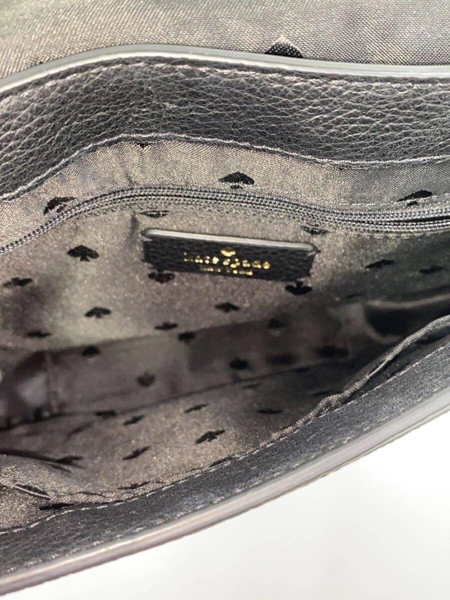 Kate Spade New York shoulder bag leather black plain 6