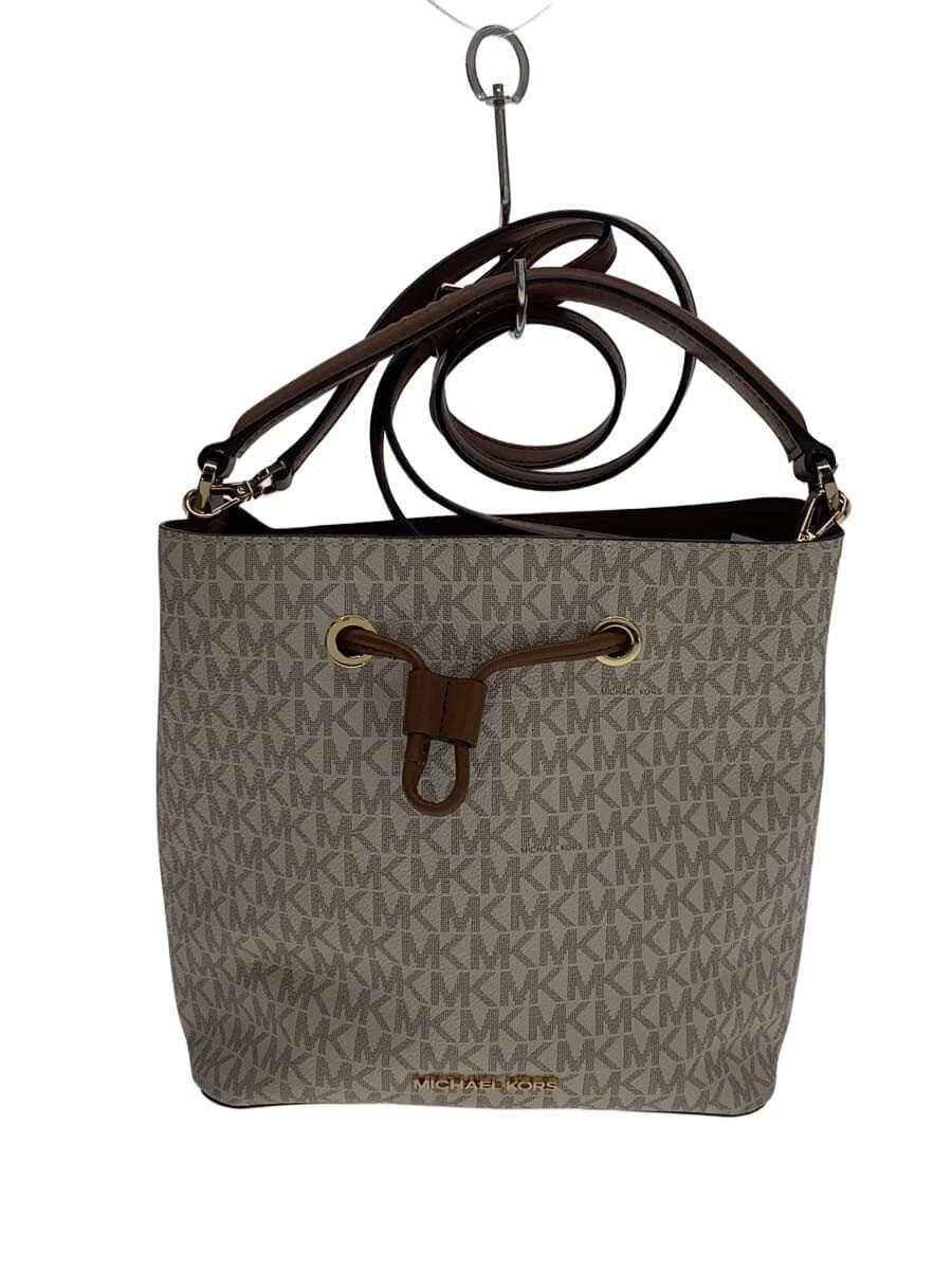 MICHAEL KORS Handbag Leather WHT All Over Pattern