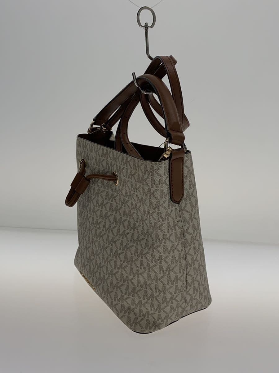 MICHAEL KORS Handbag Leather WHT All Over Pattern 2