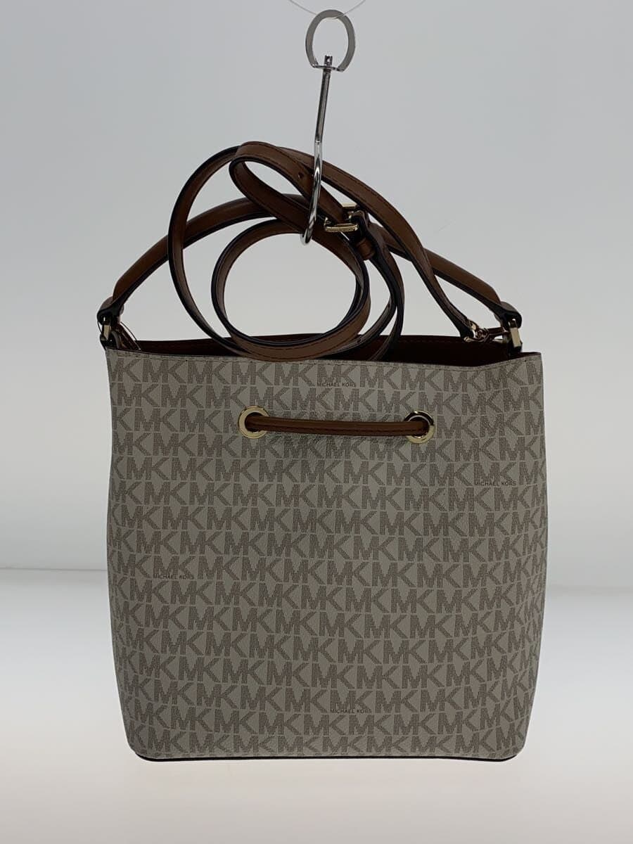 MICHAEL KORS Handbag Leather WHT All Over Pattern 3