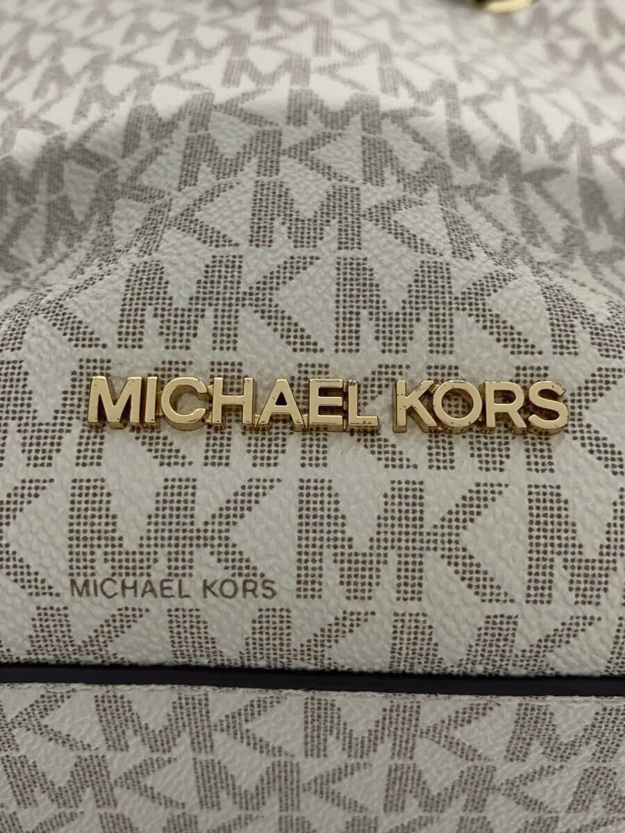 MICHAEL KORS Handbag Leather WHT All Over Pattern 5
