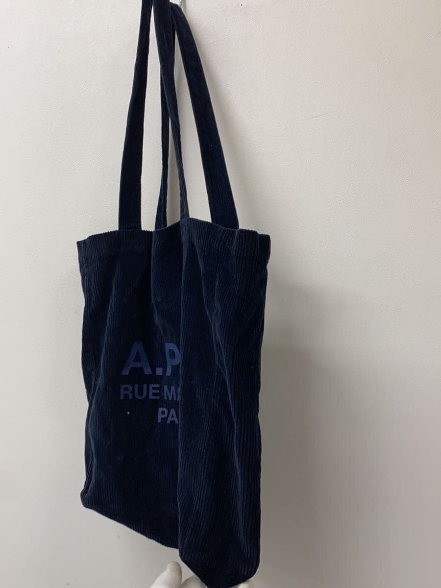 A.P.C. Tote Bag Corduroy NVY Print 2