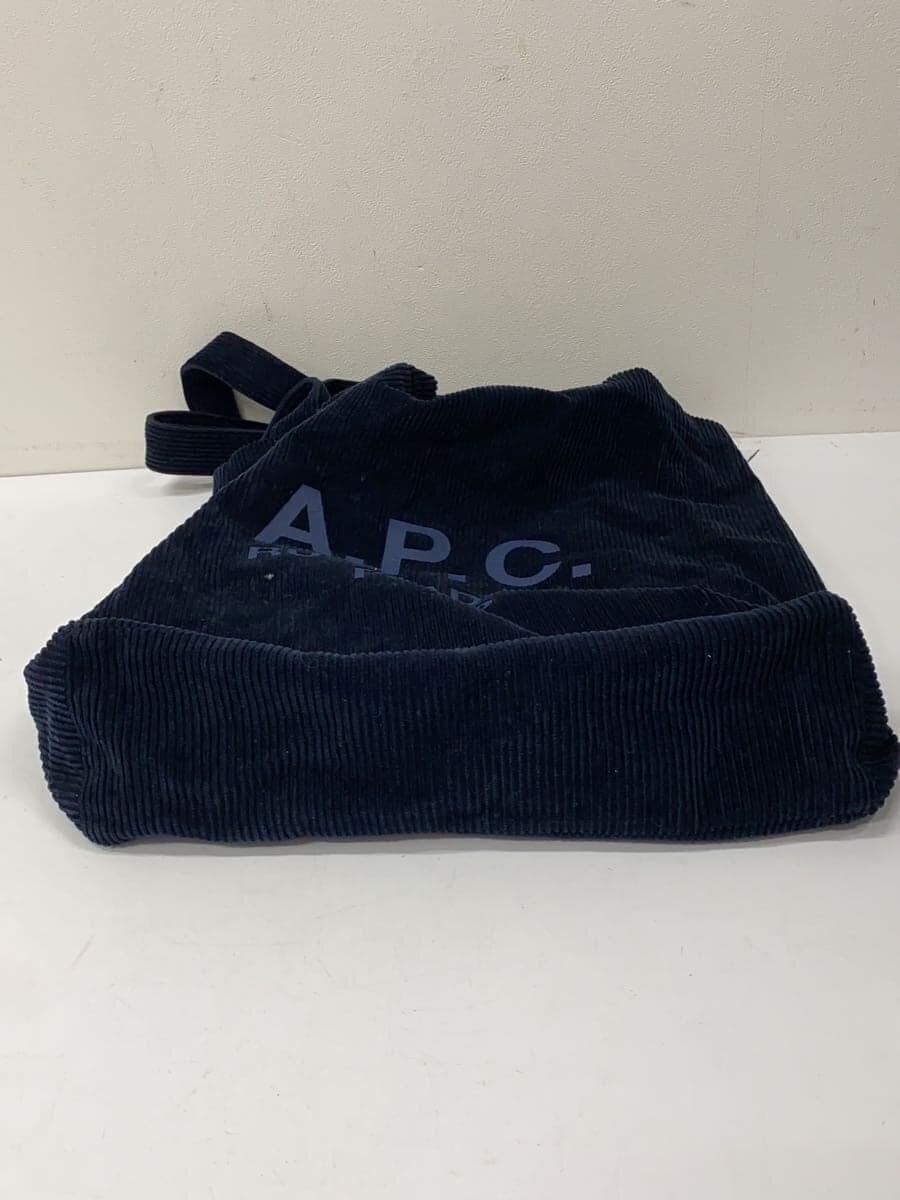 A.P.C. Tote Bag Corduroy NVY Print 4