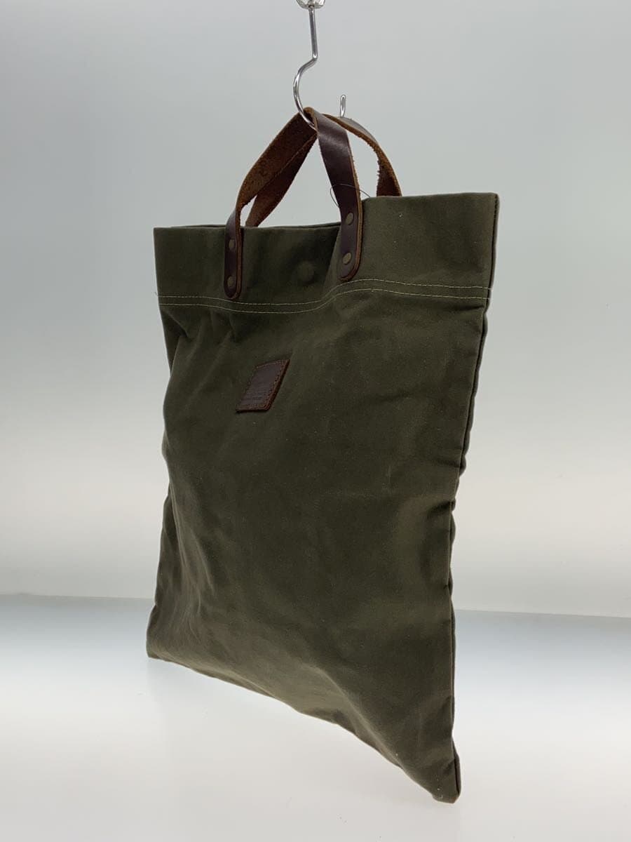 Heritage Leather Tote Bag Canvas KHK 2