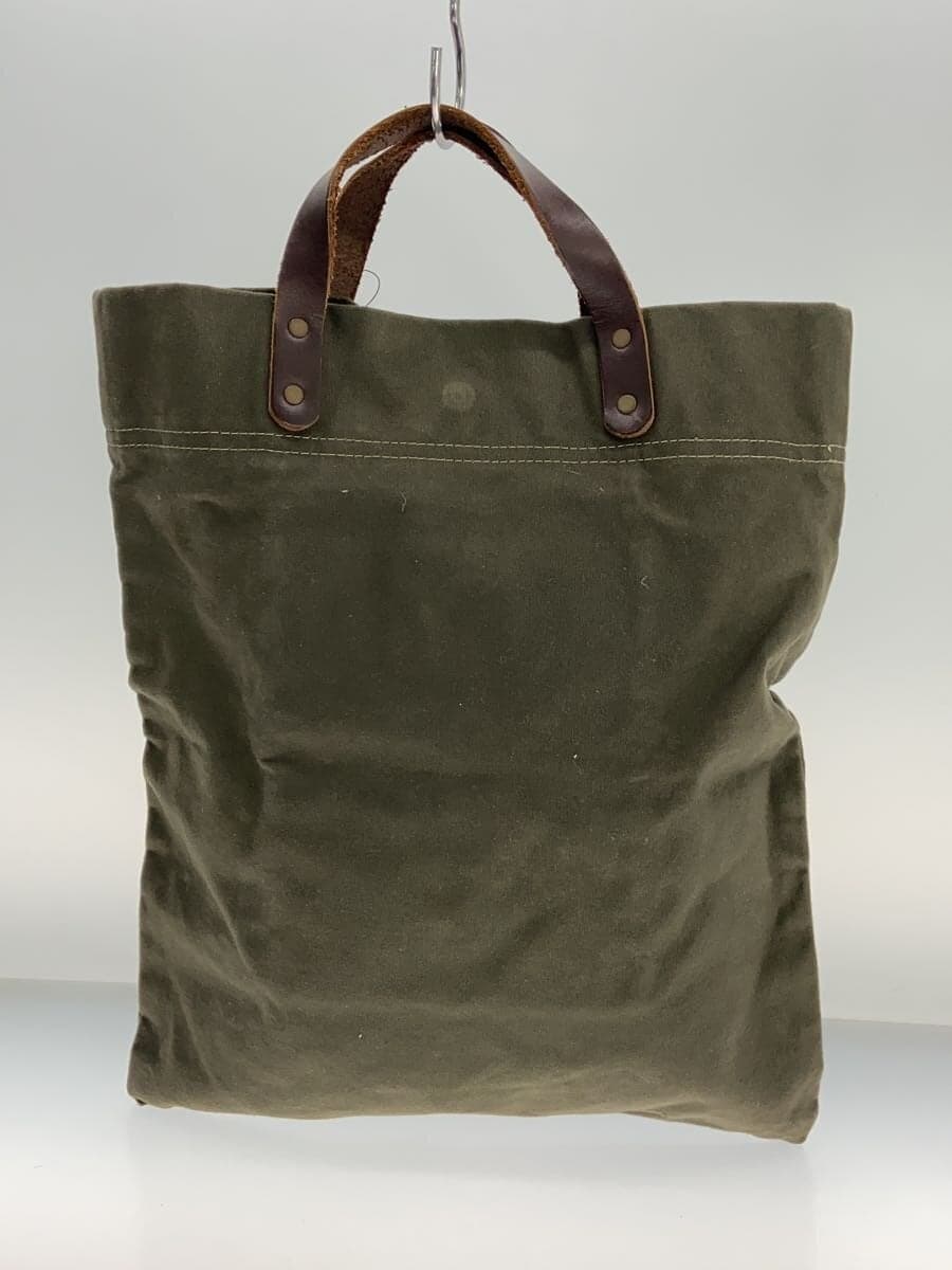 Heritage Leather Tote Bag Canvas KHK 3