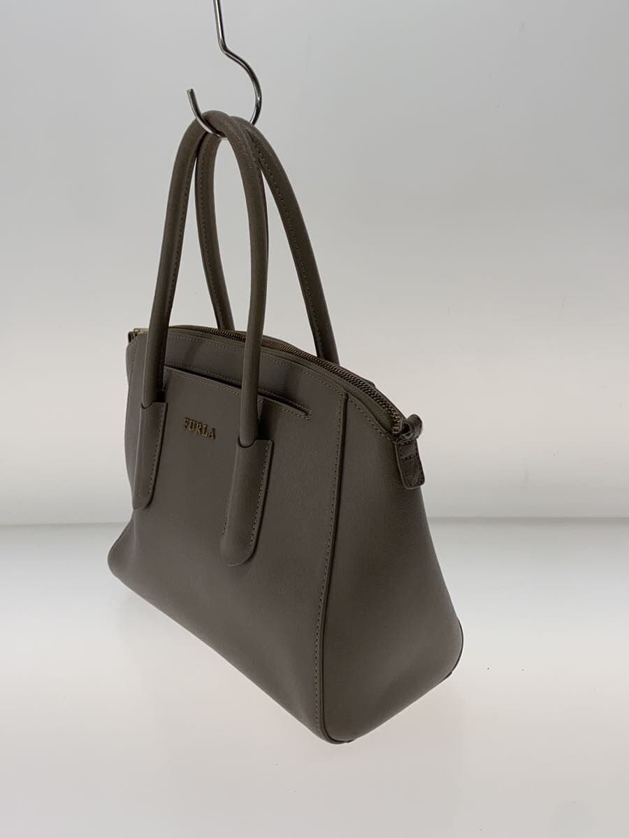 FURLA Handbag Leather GRY Solid 2
