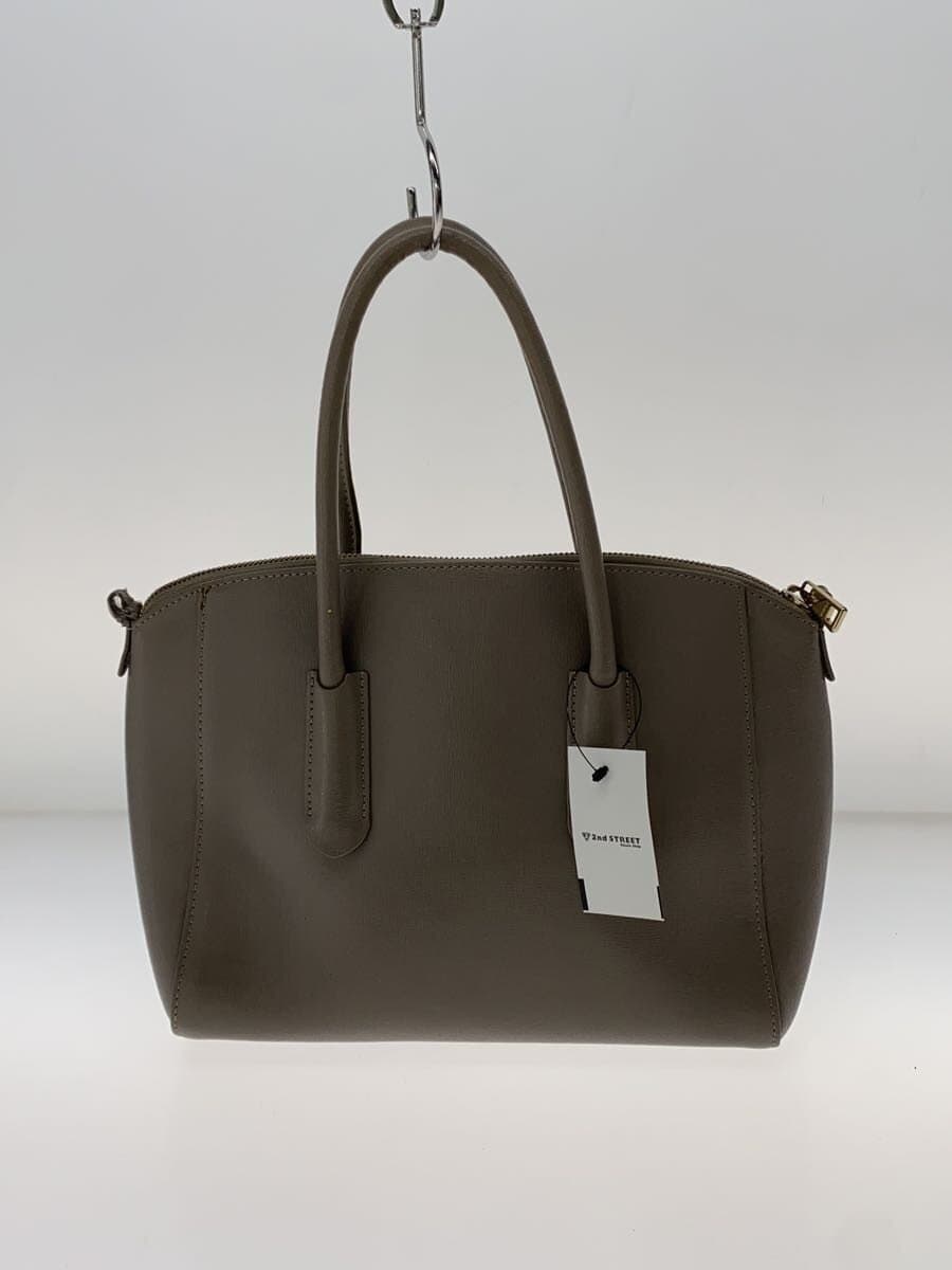 FURLA Handbag Leather GRY Solid 3
