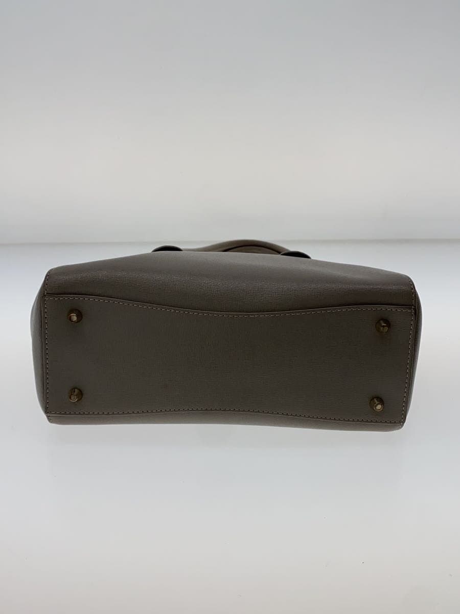 FURLA Handbag Leather GRY Solid 4