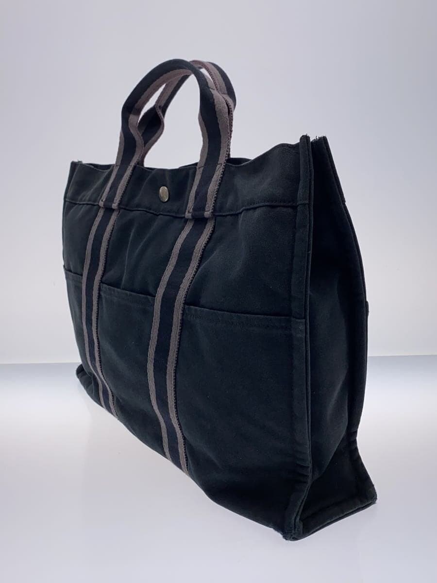 HERMES Fourre-Tout MM Tote Bag Canvas BLK 2