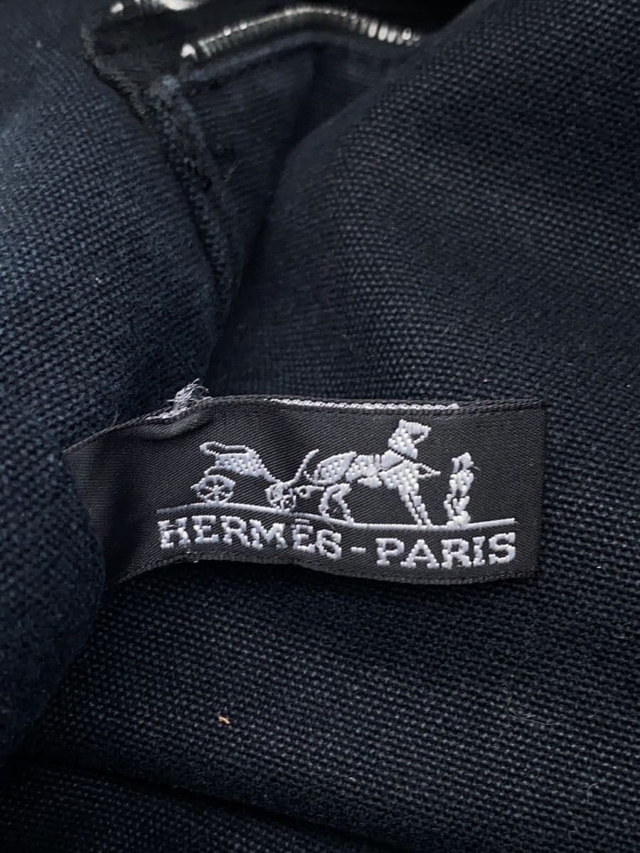 HERMES Fourre-Tout MM Tote Bag Canvas BLK 5