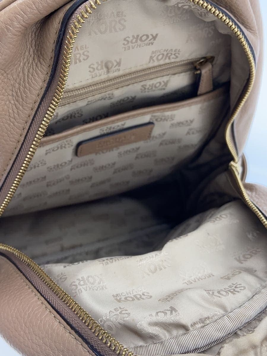 MICHAEL KORS Backpack Leather BEG Solid 6