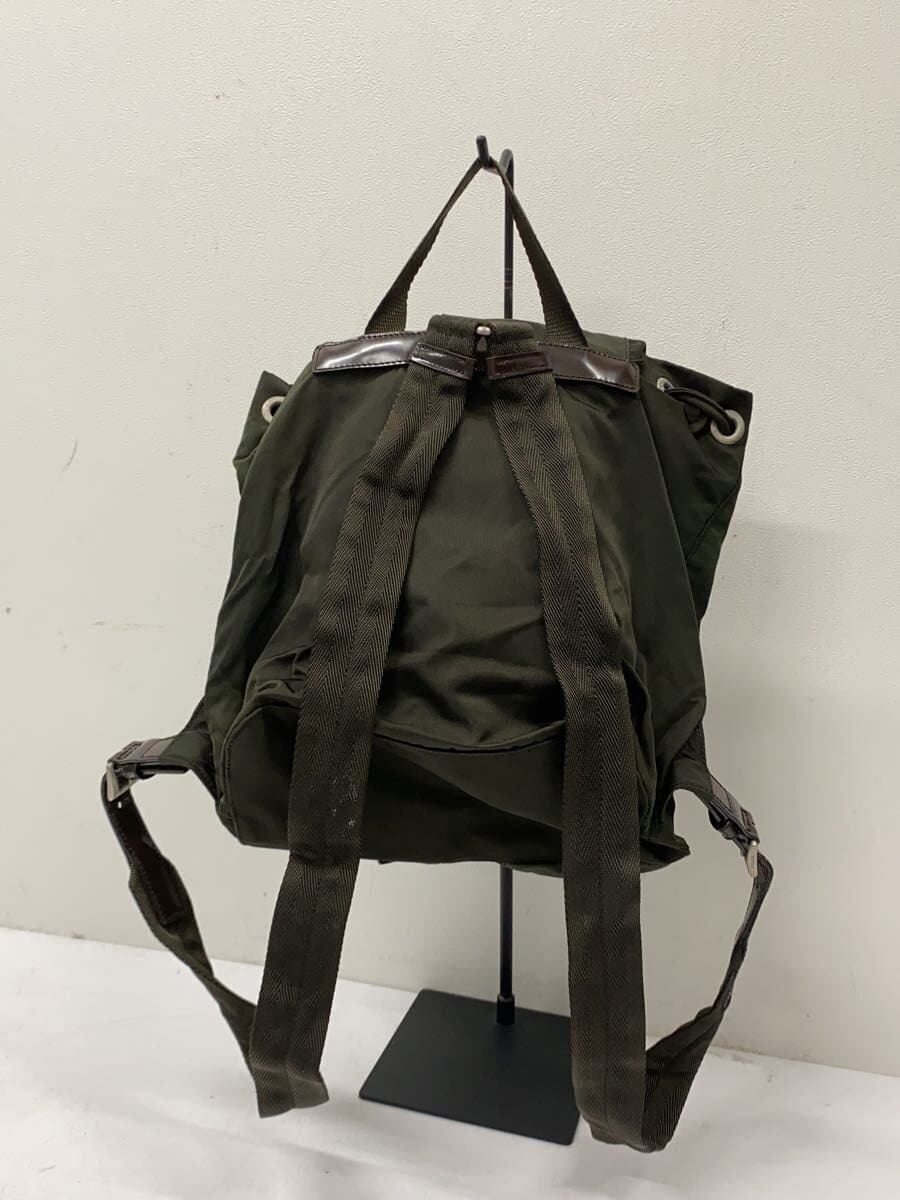 PRADA Backpack Nylon KHK Solid 3