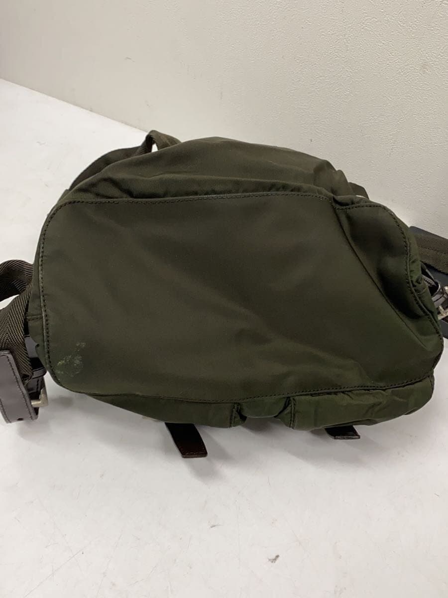 PRADA Backpack Nylon KHK Solid 4