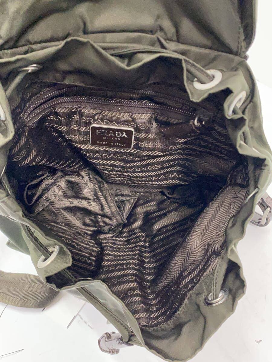 PRADA Backpack Nylon KHK Solid 6