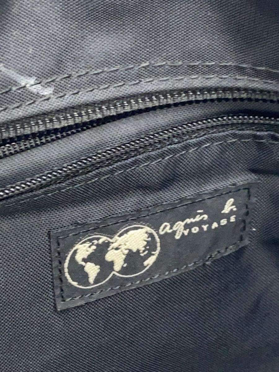 agnes b VOYAGE Handbag Nylon BLK Solid 5