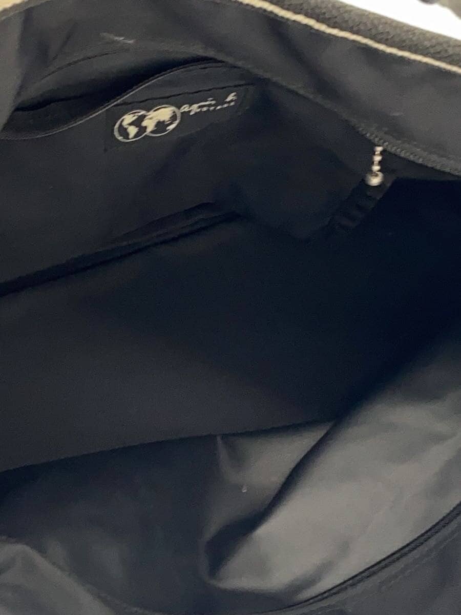 agnes b VOYAGE Handbag Nylon BLK Solid 6