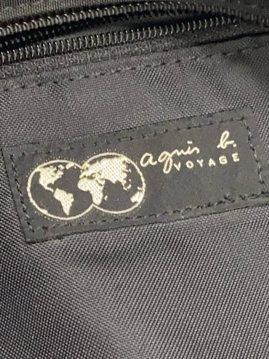agnes b VOYAGE Handbag Nylon BLK Solid 5