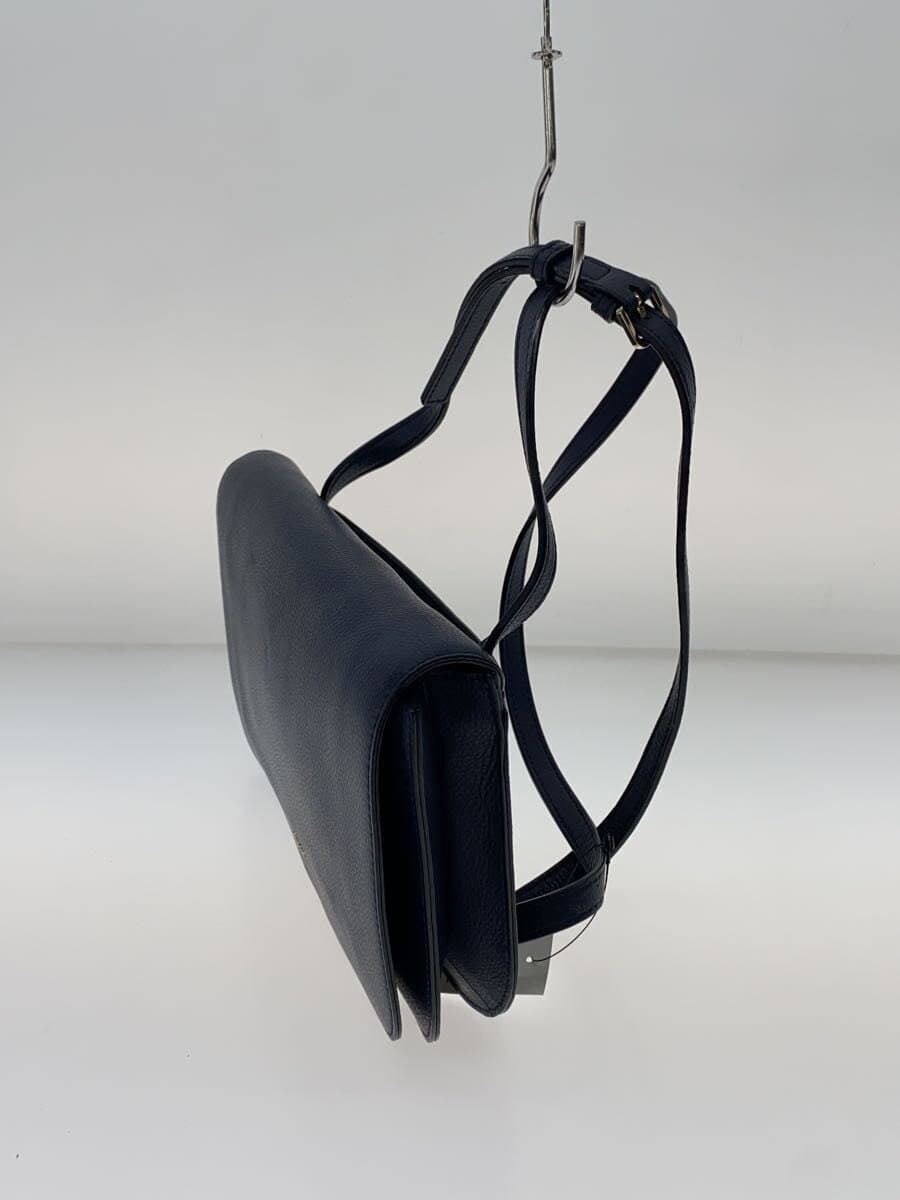 agnes b. Shoulder Bag Leather NVY 2