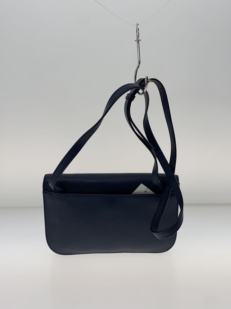 agnes b. Shoulder Bag Leather NVY 3