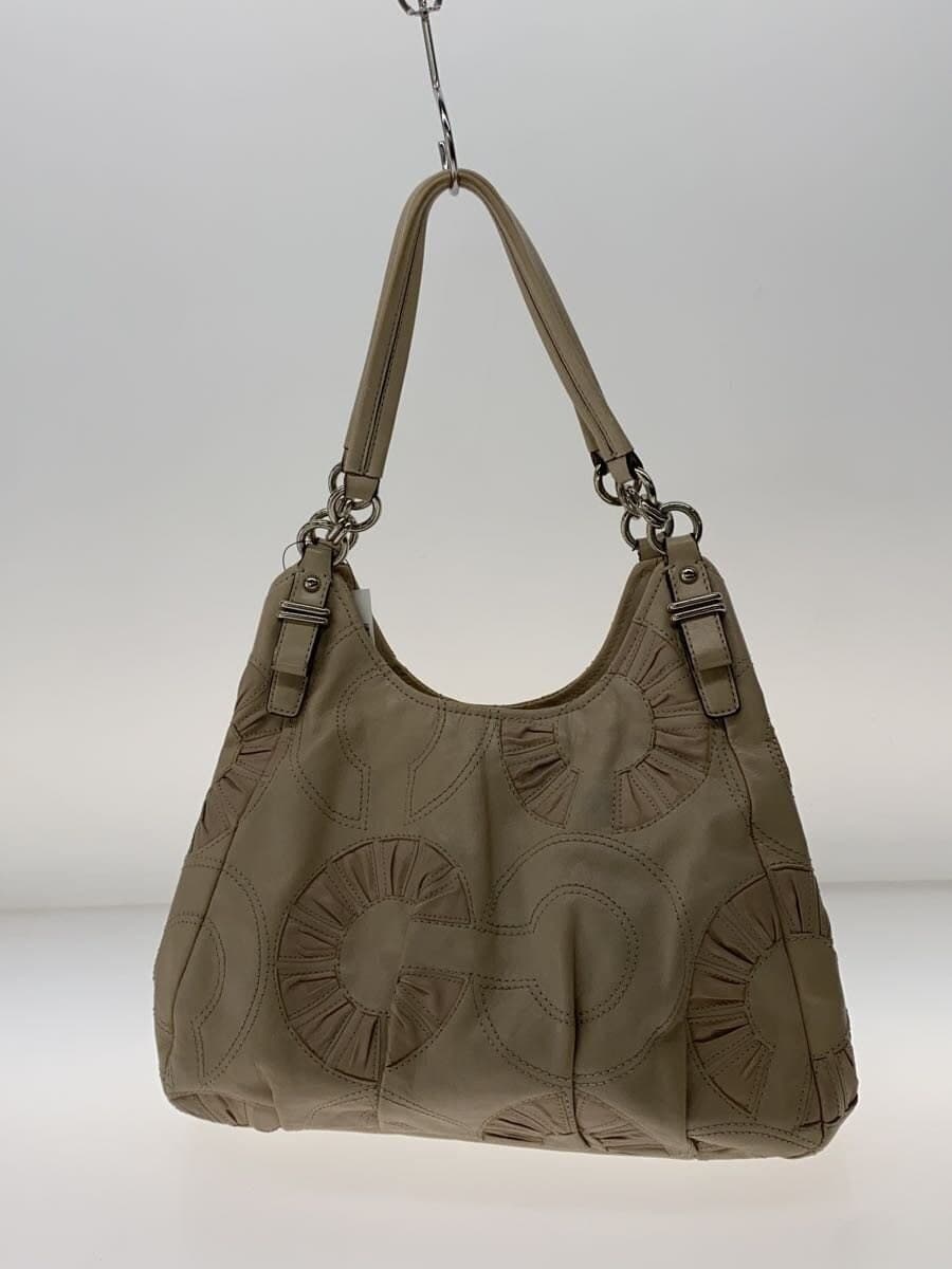 COACH Handbag Leather BEG 3