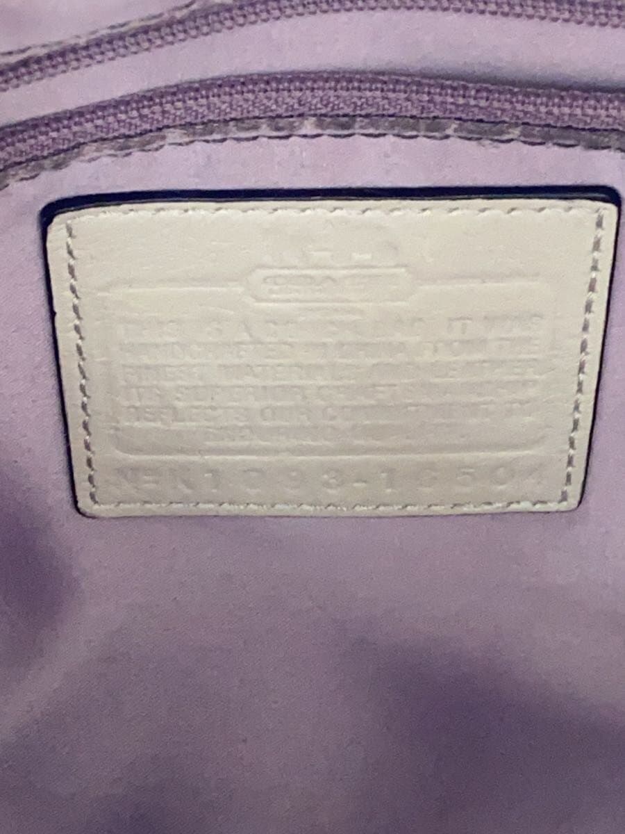 COACH Handbag Leather BEG 5